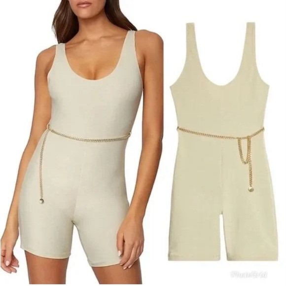 WeWoreWhat Pants - We Wore What Ribbed Scoop Bodysuit